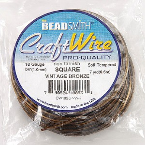 BEADSMITH 青銅色方線 18G